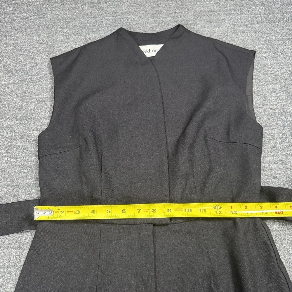 Odd Must Ultimate Must Wide Leg Jumpsuit Women Large Black Stretch Crepe Formal